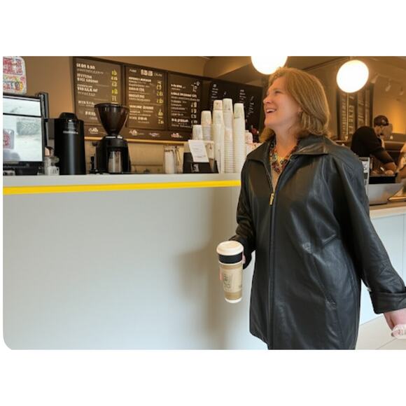 LNR Vintage for Nordstrom Soft Y2K Retro Black Leather Zippered Jacket Coat P/P - Picture 2 of 14